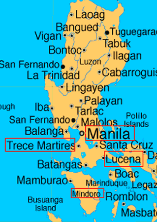 kaart filippijnen noord